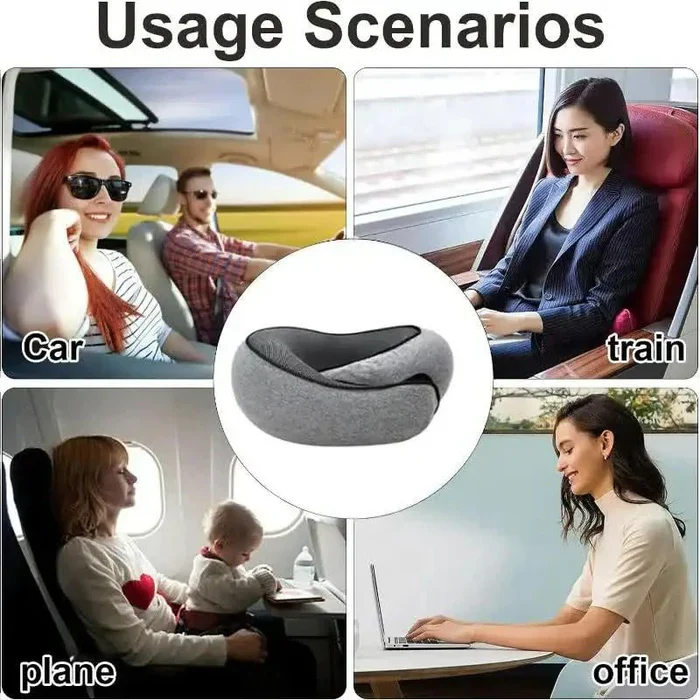 Norvo | Snail Style Memory Foam, Travel Curved Neck Pillow