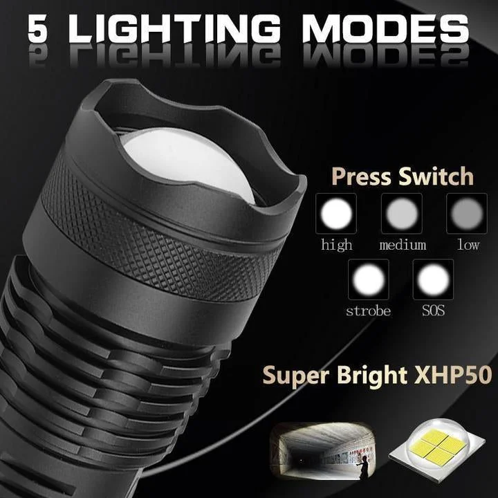 Norvo | 90,000 Lumens Kraftig Lommelykt