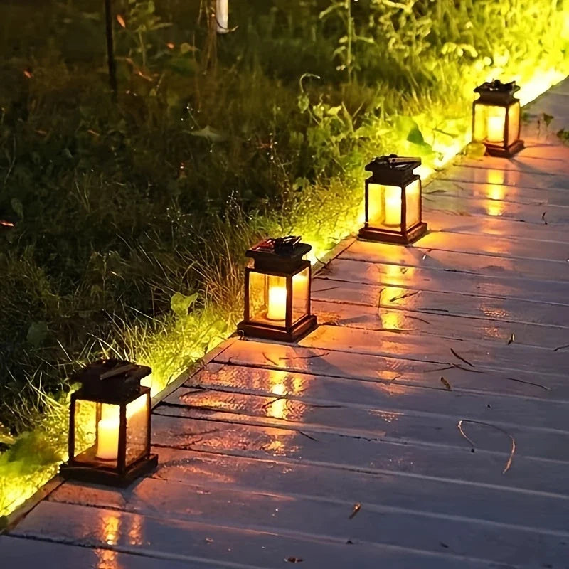 Norvo | Solar LED Lantern med Lyskabel og Hengestift – Vanntett Hagebelysning for Terrasse og Balkong