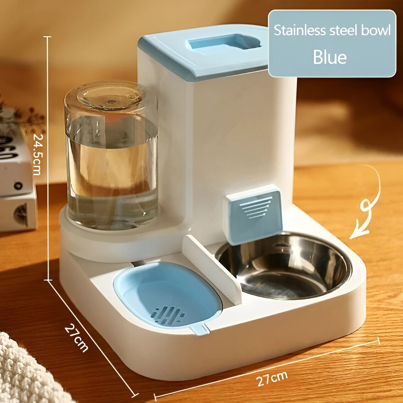 Norvo | Automatisk Kattevannsmatera & Matdispenser med Stor Kapasitet og Enkel Rengjøringsdesign