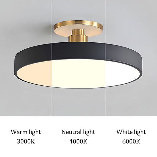Norvo | Moderne LED Semi Flush Mount Taklampe | Energibesparende. Holdbart design for gang. Spisesal & Stue