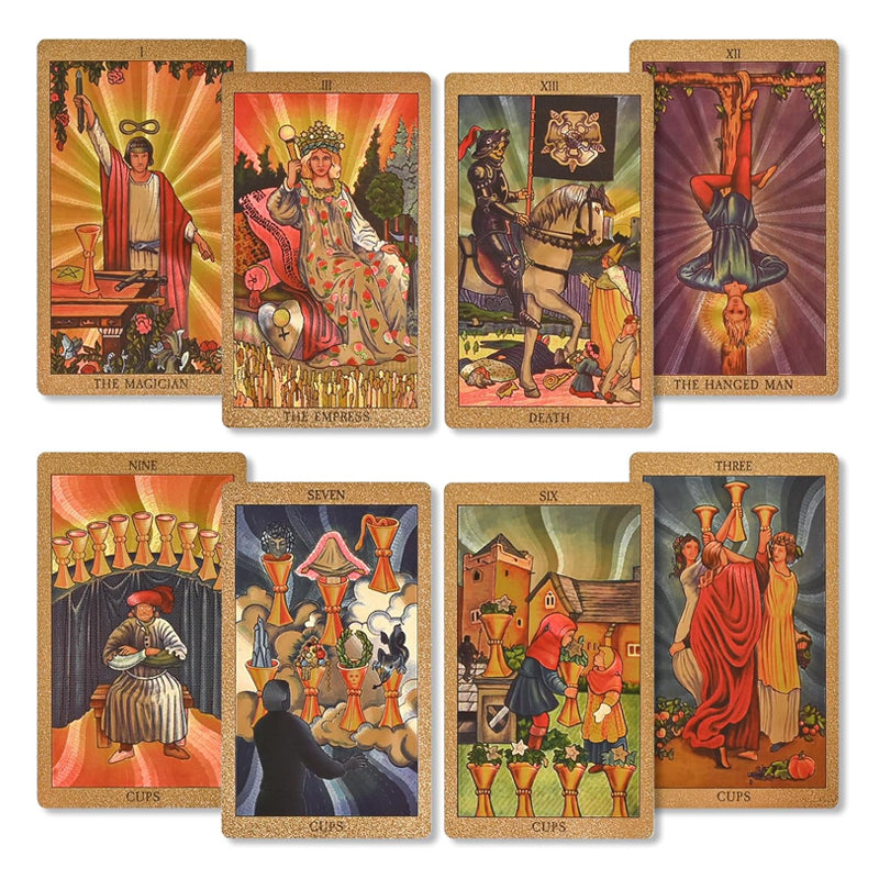 Norvo | Utforsk den mystiske verden av tarot Gullfarget tarot