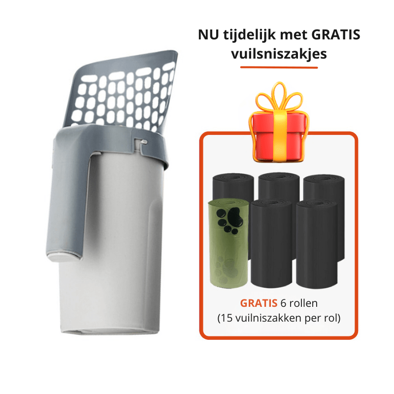 Norvo | QUICKCLUMP – Kattetoalett scoop med innebygd luktblokerende avfallscontainer