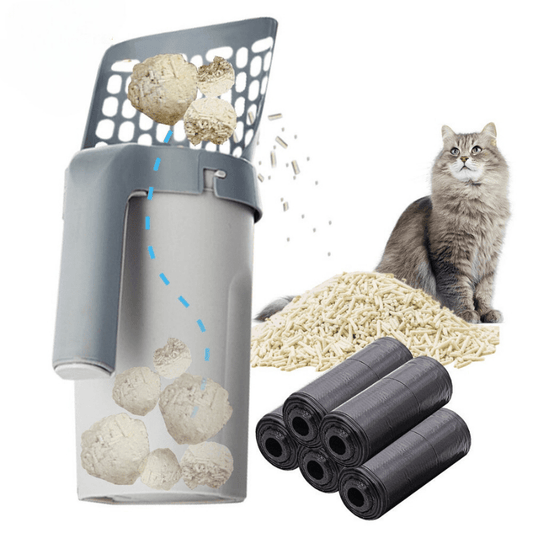Norvo | QUICKCLUMP – Kattetoalett scoop med innebygd luktblokerende avfallscontainer