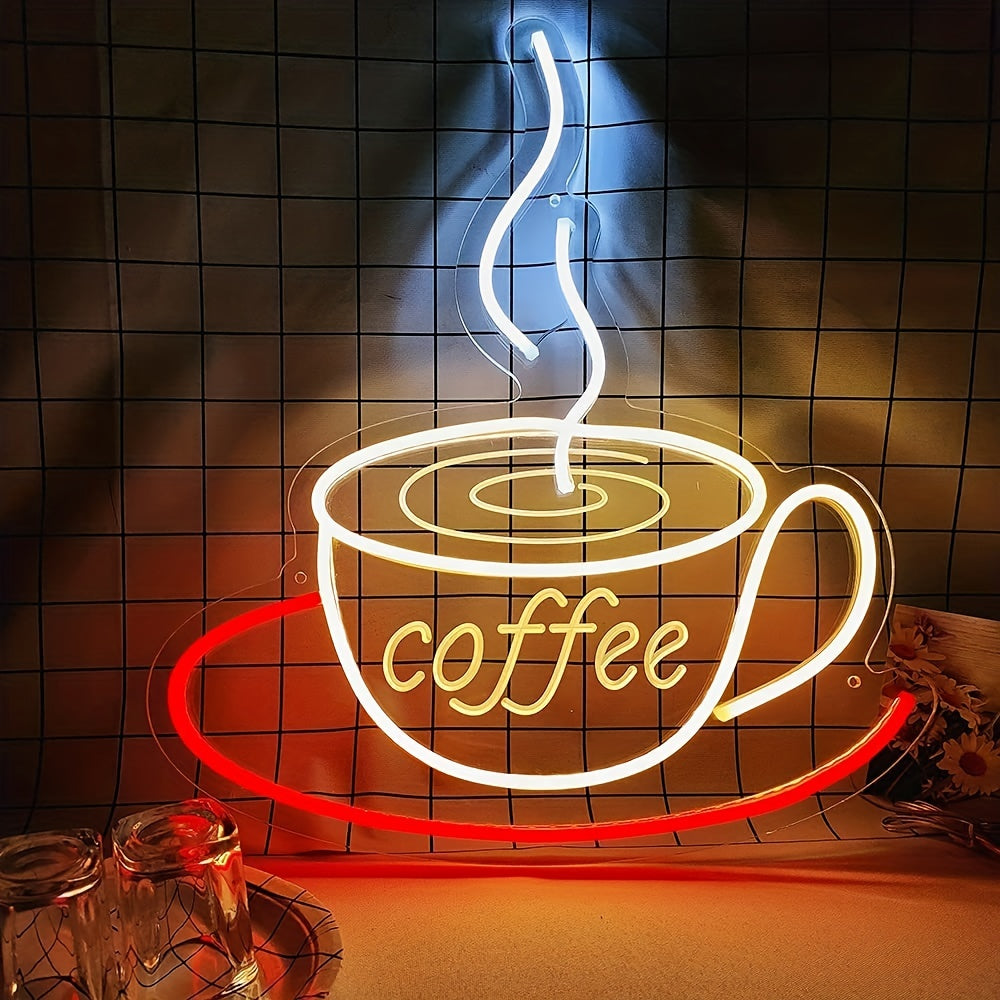 Norvo | LED Neon Kaffe Krus Vegglampe