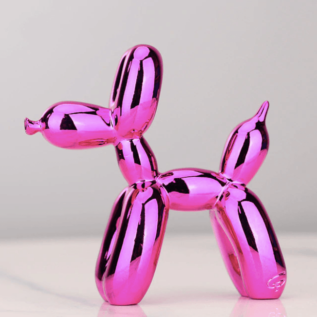 Norvo | Elektroplaterte ballonghund skulptur