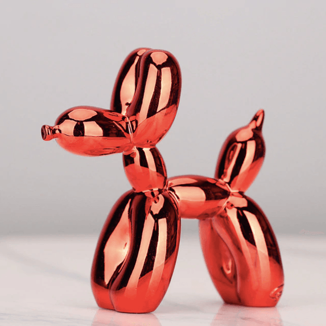 Norvo | Elektroplaterte ballonghund skulptur
