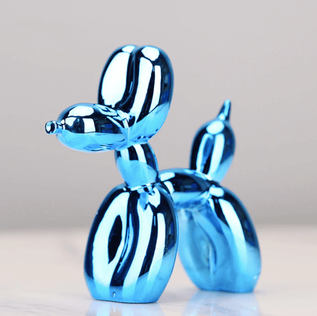 Norvo | Elektroplaterte ballonghund skulptur