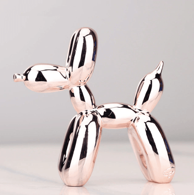 Norvo | Elektroplaterte ballonghund skulptur