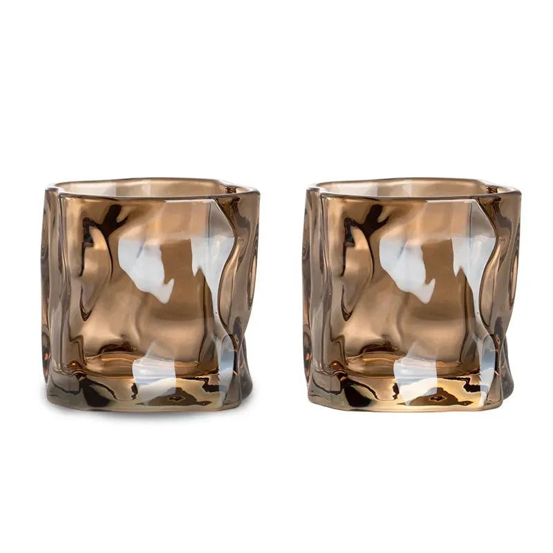 Norvo | Elegant Glacier Ripple Whisky Glass