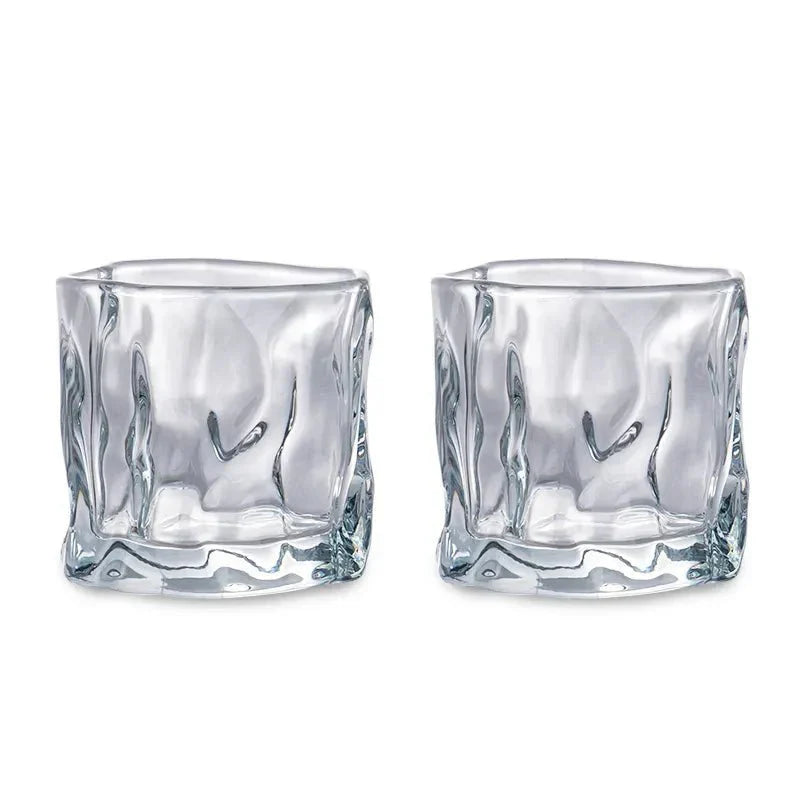 Norvo | Elegant Glacier Ripple Whisky Glass
