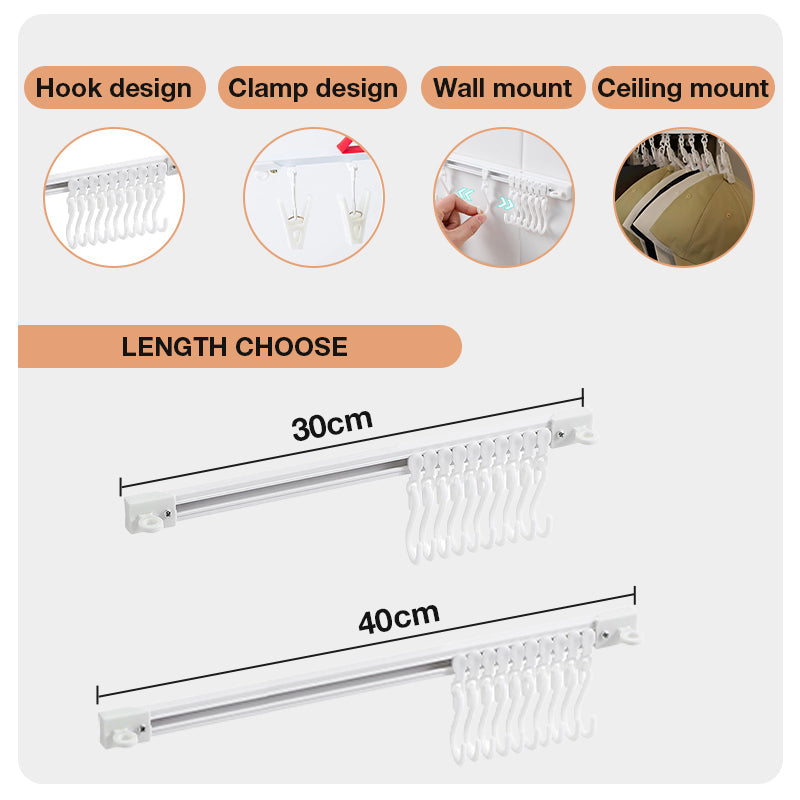 Norvo | Skinnkroker som kan skyves uten boring