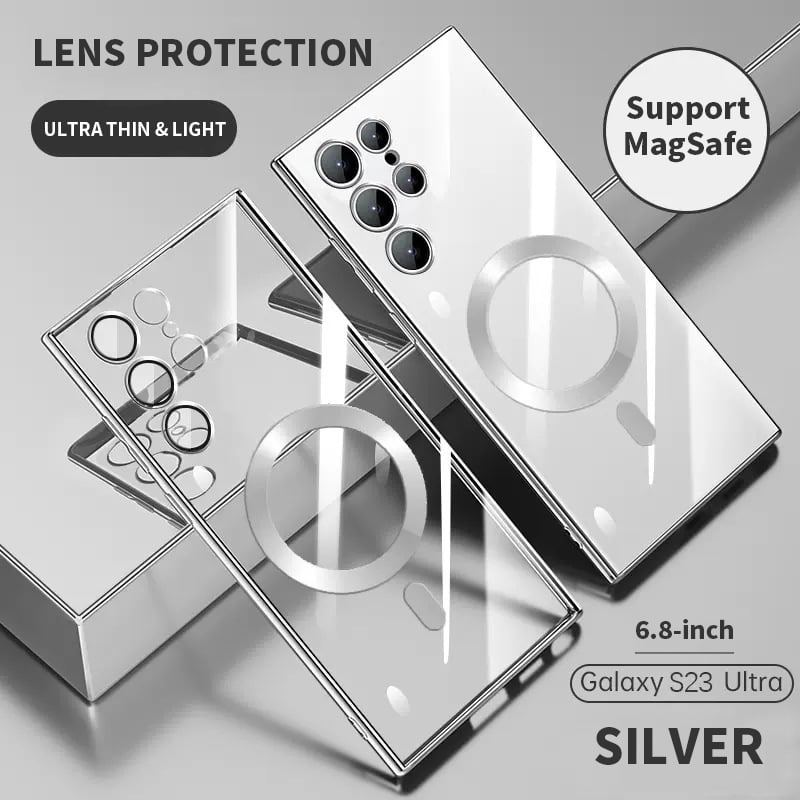 Norvo | Transparent luksusbelegg magnetisk deksel for Samsung