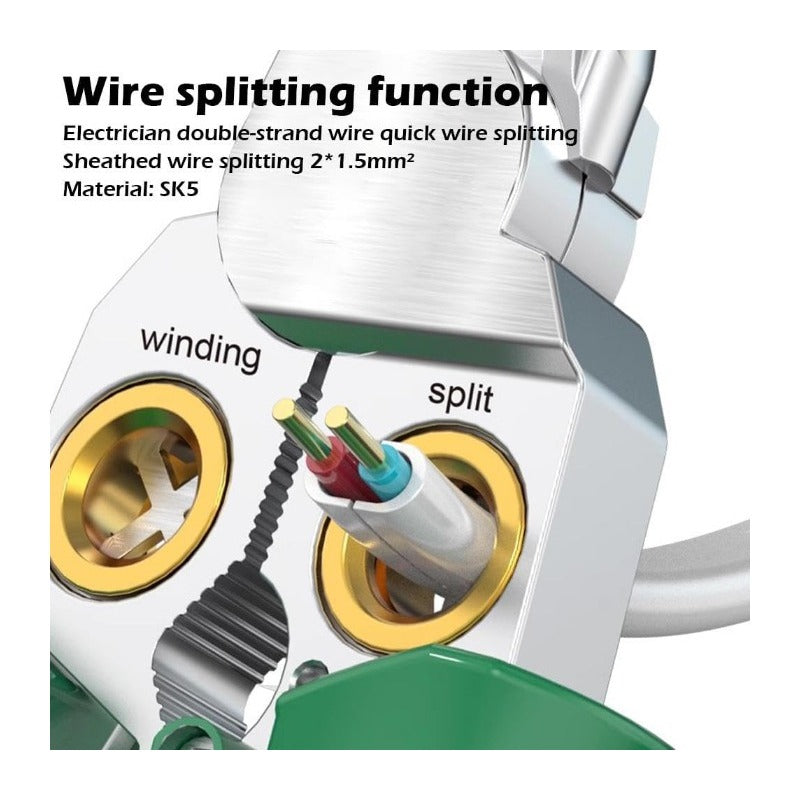 Norvo | 8-i-1 Ledningsskrellverktøy med innebygd spenningsdetektor – Kutt, vri, test og skrell i ett