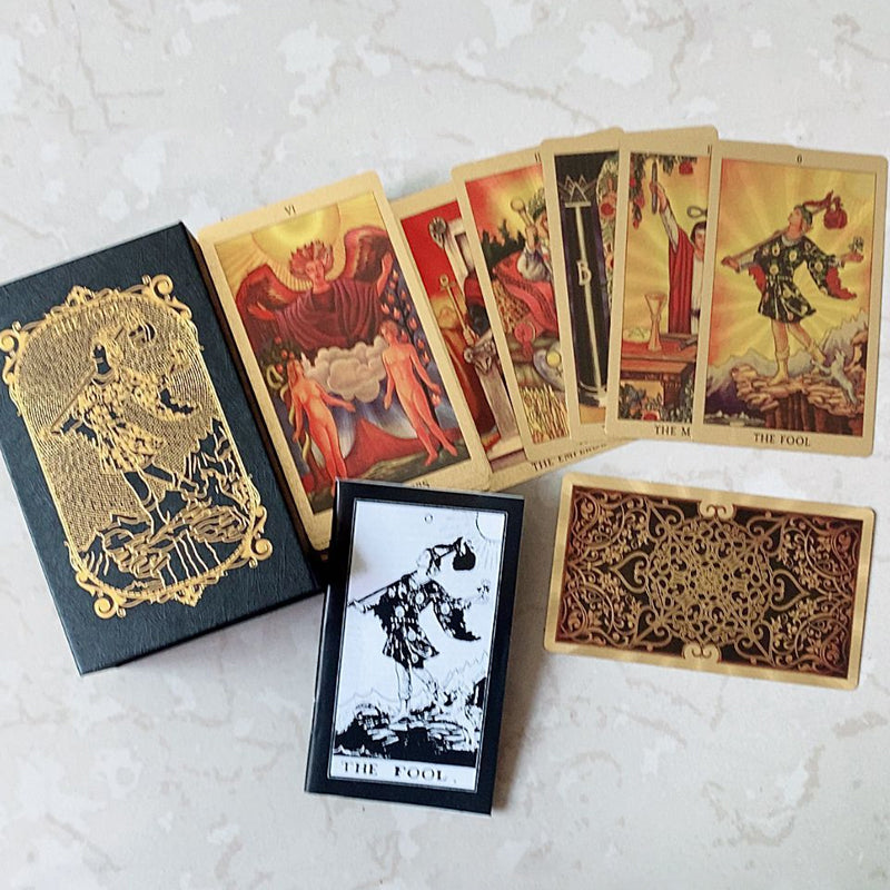 Norvo | Utforsk den mystiske verden av tarot Gullfarget tarot