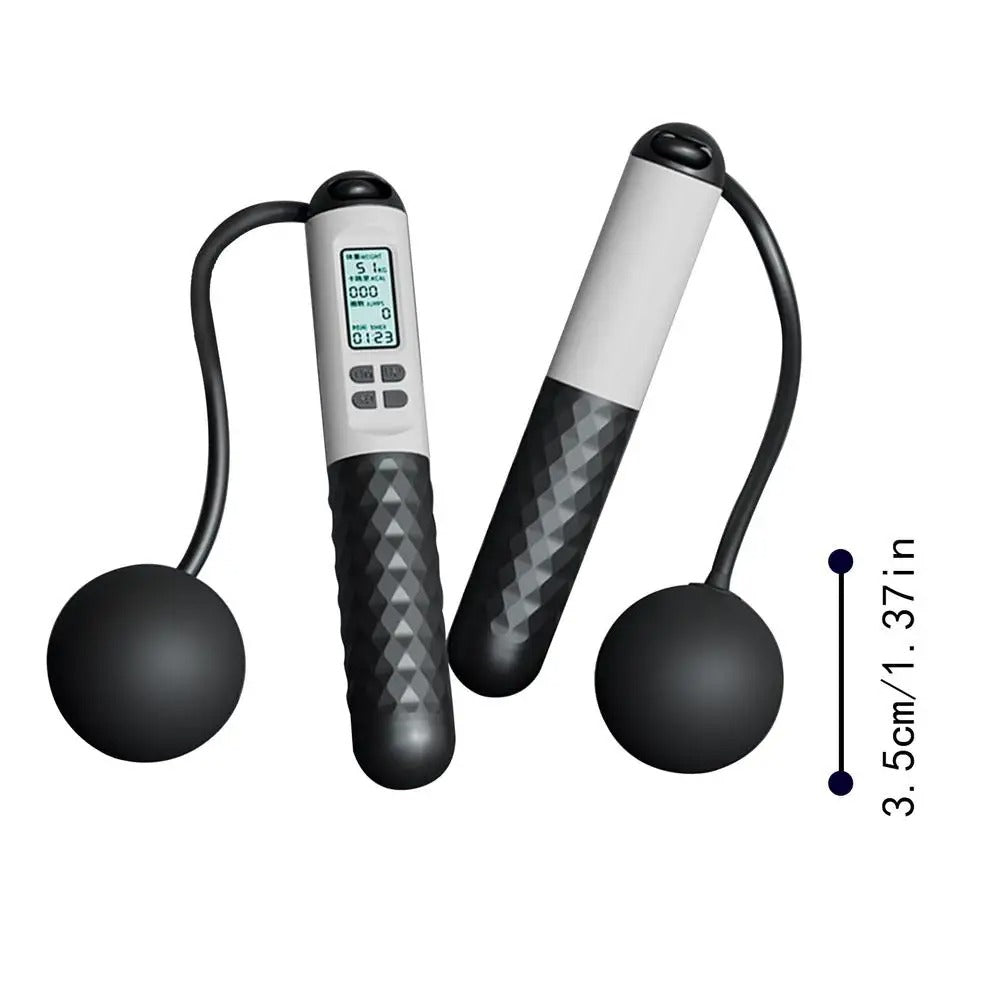 Norvo | Vektet trådløs hoppetau med teller | Ergonomisk, sammenflettingsfritt design for hjemme trening og kondisjonstrening