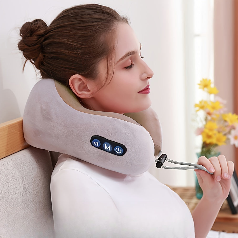 Norvo | U-formet nakkepute – Ergonomisk pute for komfort og støtte, ideell for reise og hjemme, puster, myk og enkel å vedlikeholde