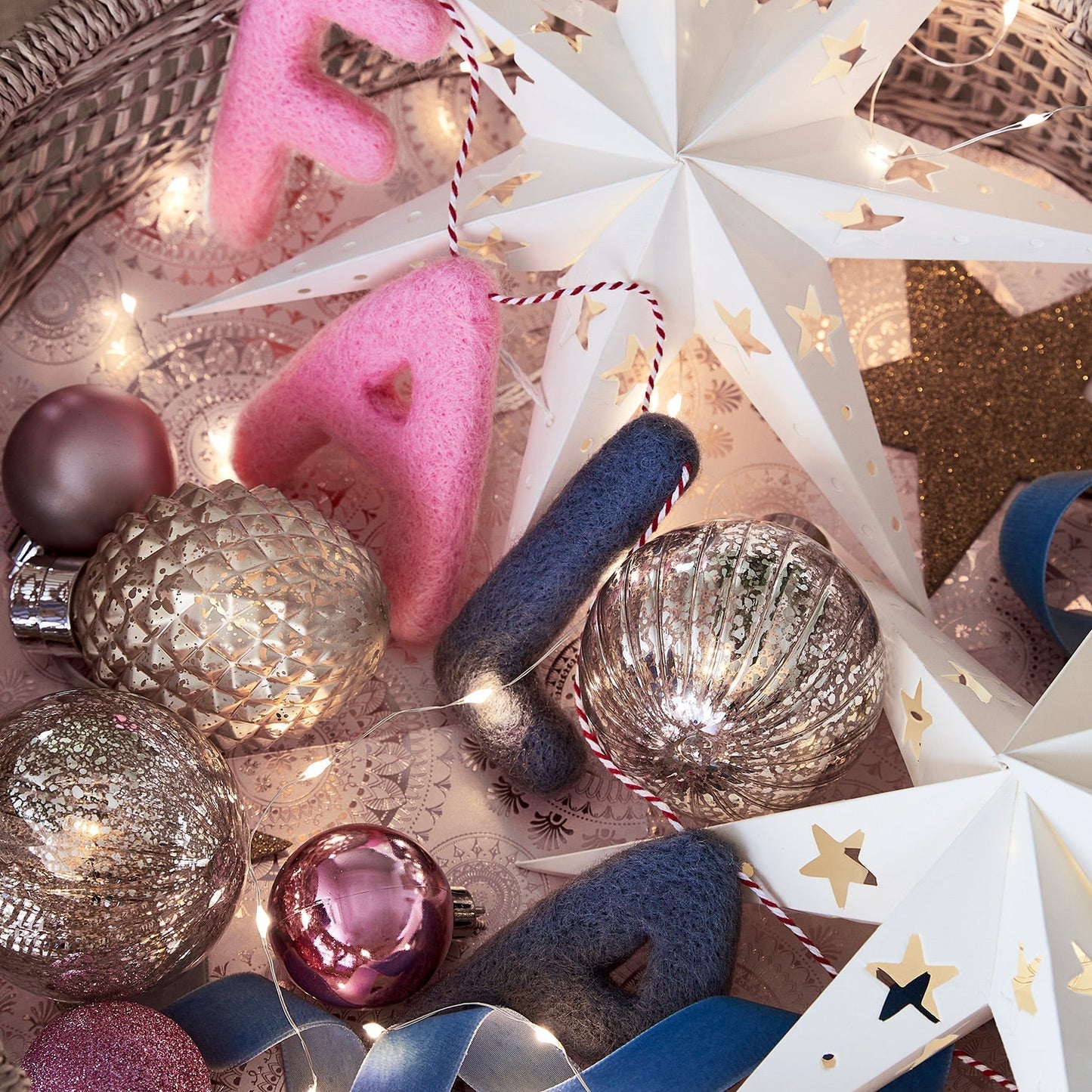 Norvo | Juledekorasjoner Papirstjerne Lys Sett