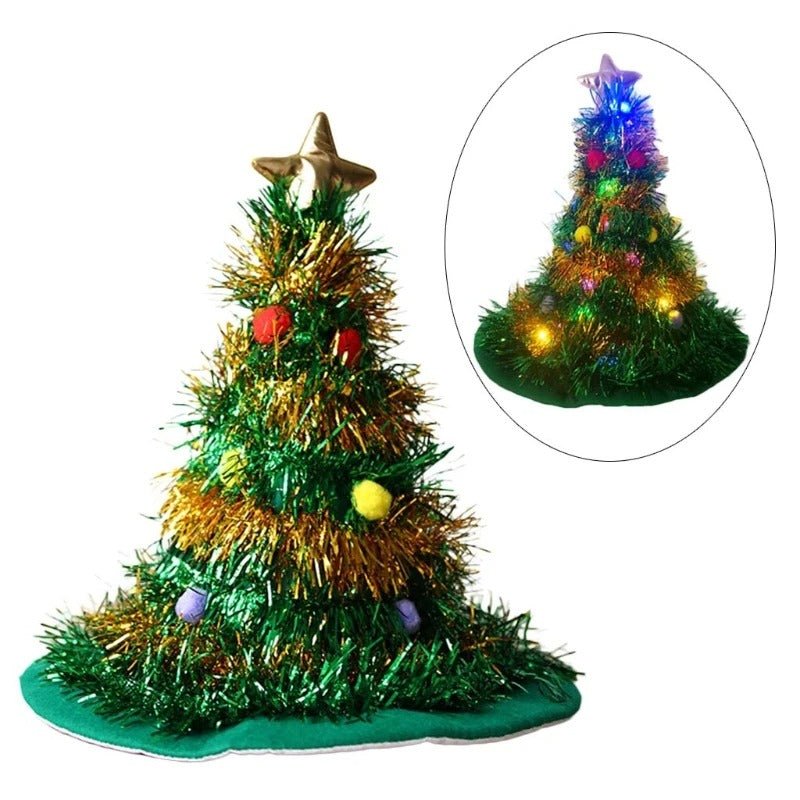 Norvo | Festive Christmas Tree Hat - Holiday Theme Hat, Santa Hats