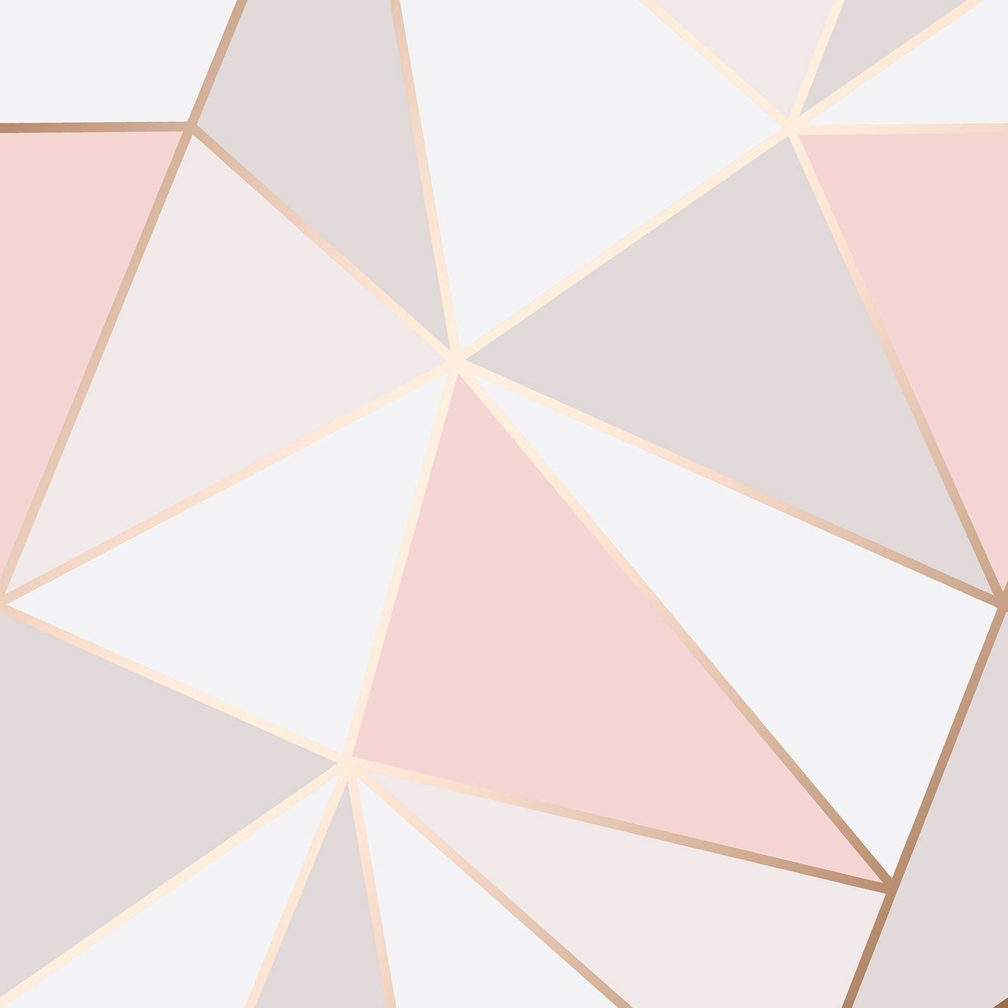 Rose & Gold Geometrisk Tapet