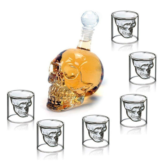 Norvo | Hodeskalle Karaffel Dekanter & 6 Shot Glass