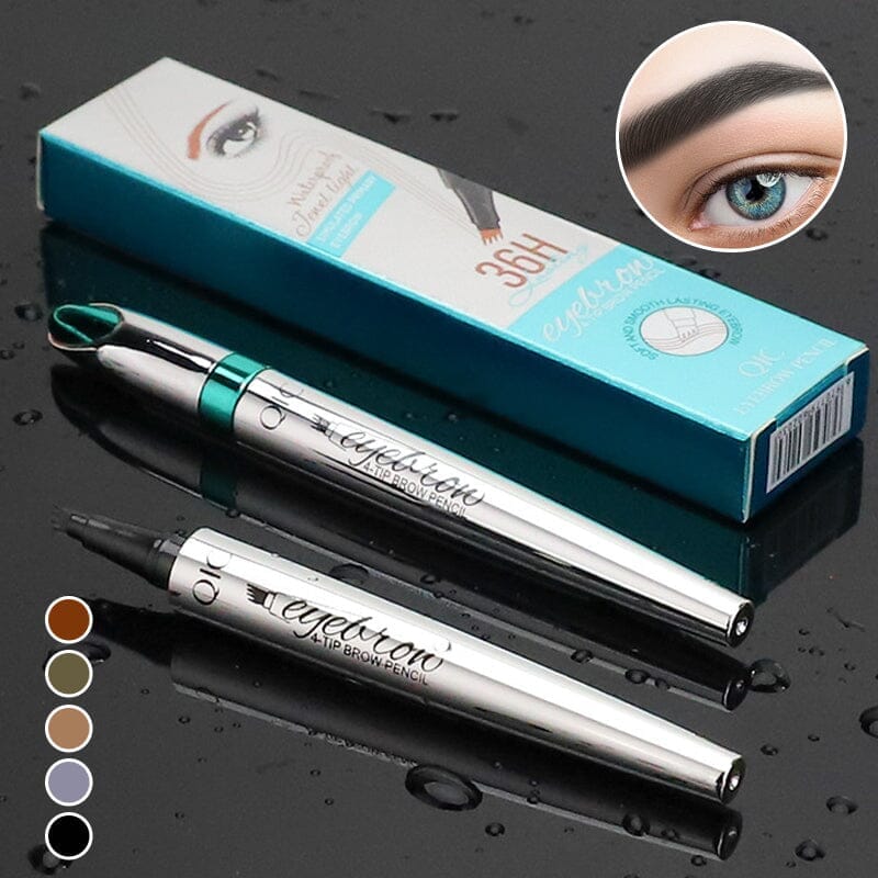 Norvo | Vanntett 3D Microblading Øyenbrynspenne med 4 Gaffeltips