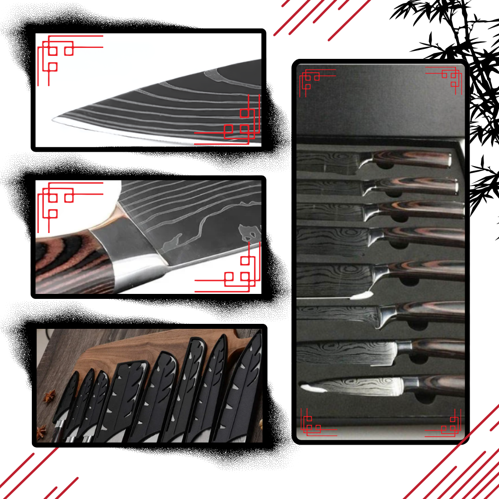 Japanske kniver i Pakkawood-serien