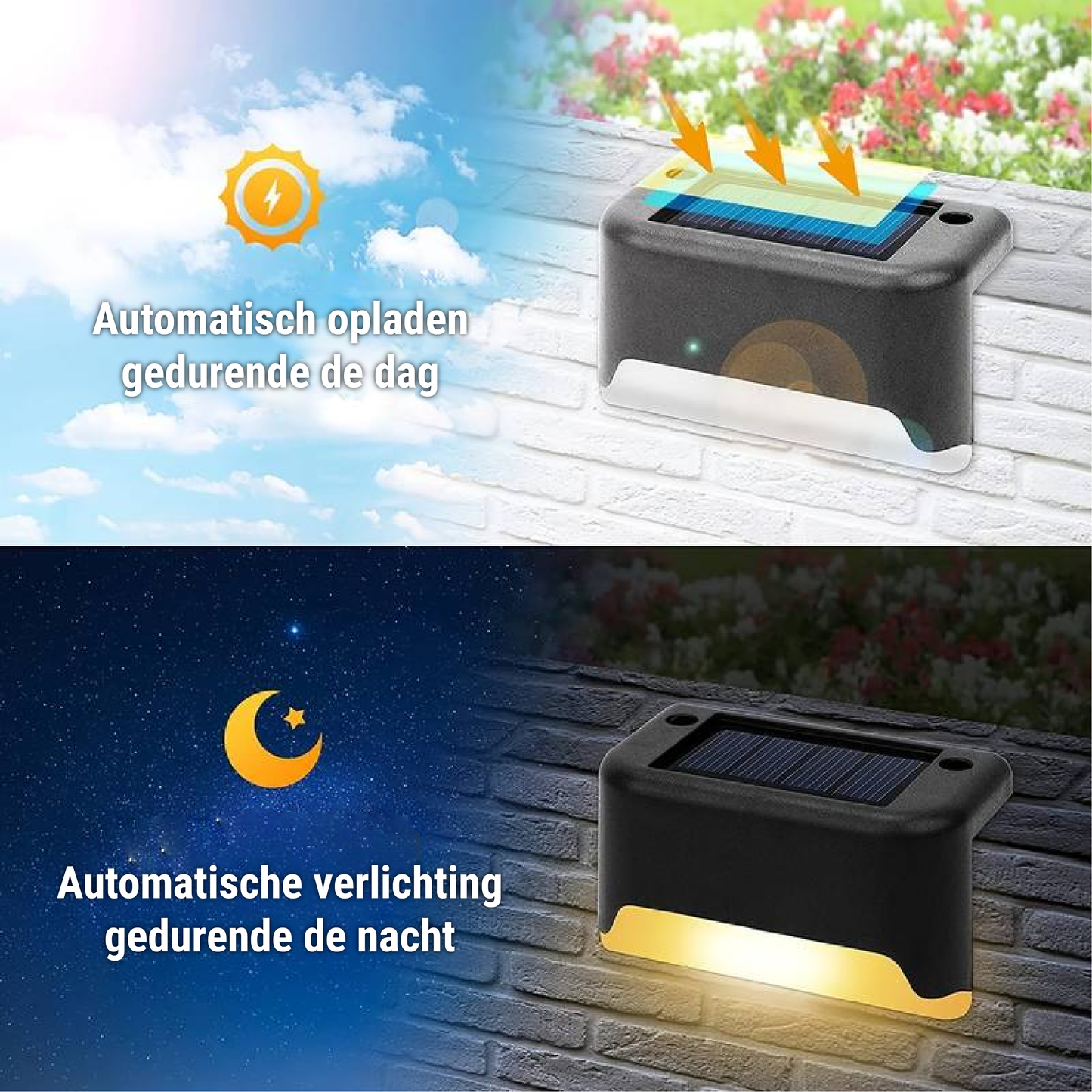 Norvo Trådløse Solenergi LED Vegglamper | Værbestandig | Energieffektiv Hagebelysning