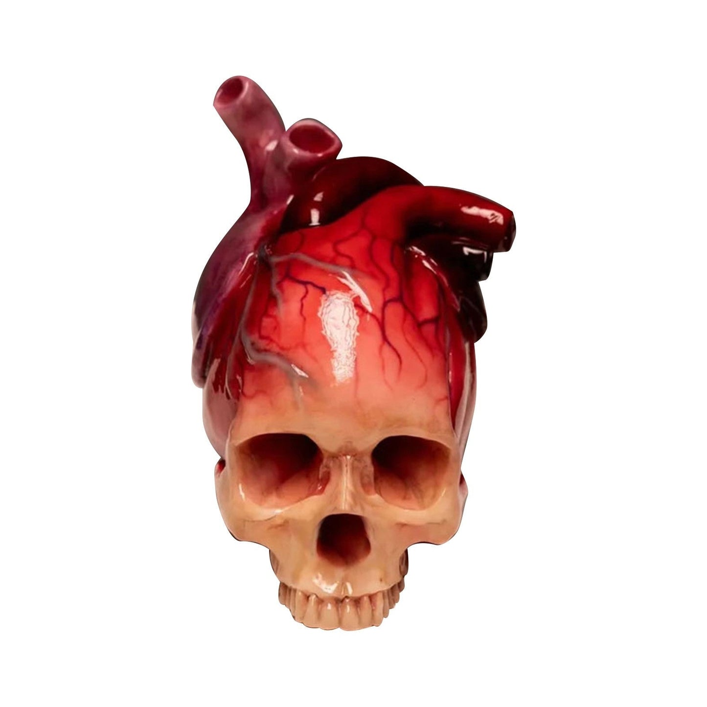 Norvo | SpookyHeart Realistisk Halloween Hjerteformet Skulpskulptur