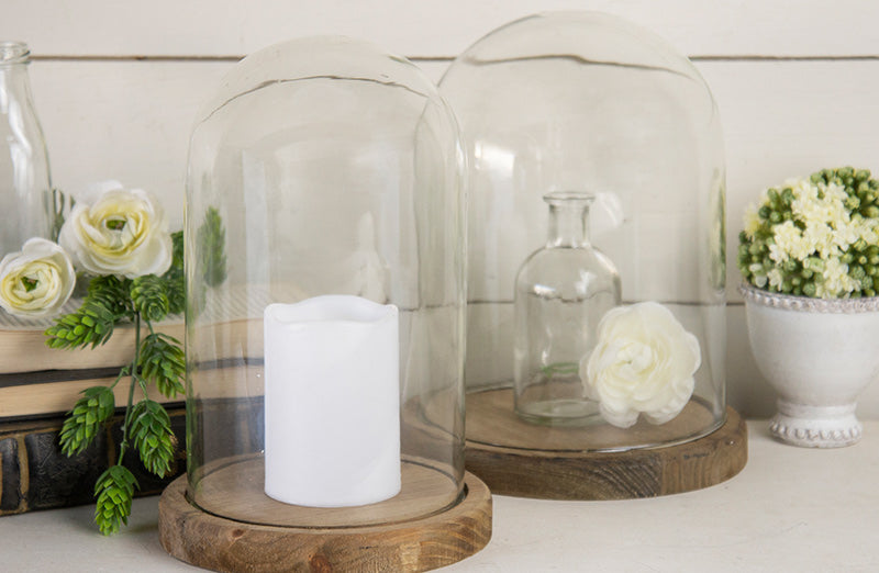 Norvo | Antikk Glass Klokke Sett av 2