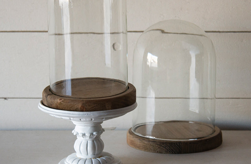 Norvo | Antikk Glass Klokke Sett av 2