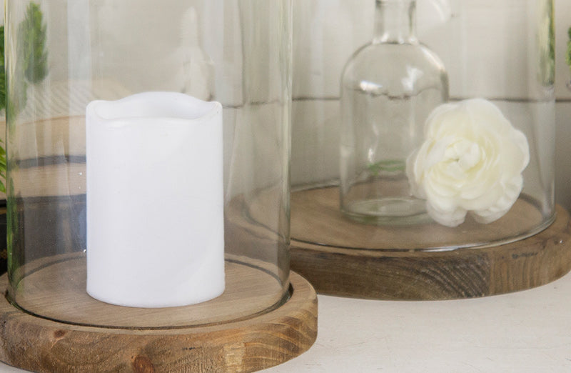 Norvo | Antikk Glass Klokke Sett av 2