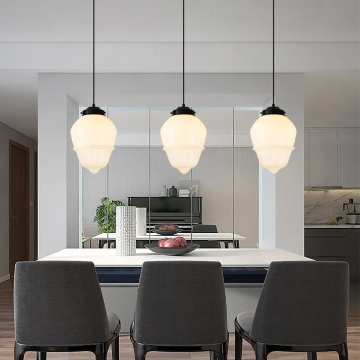 LumiNéo – Modern Geometrisk Oppheng i Frostet Glass