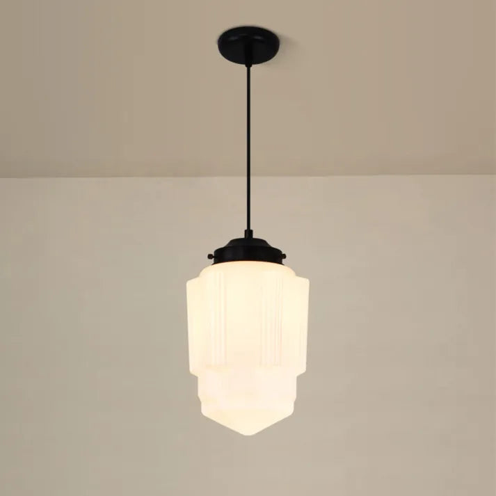 LumiNéo – Modern Geometrisk Oppheng i Frostet Glass