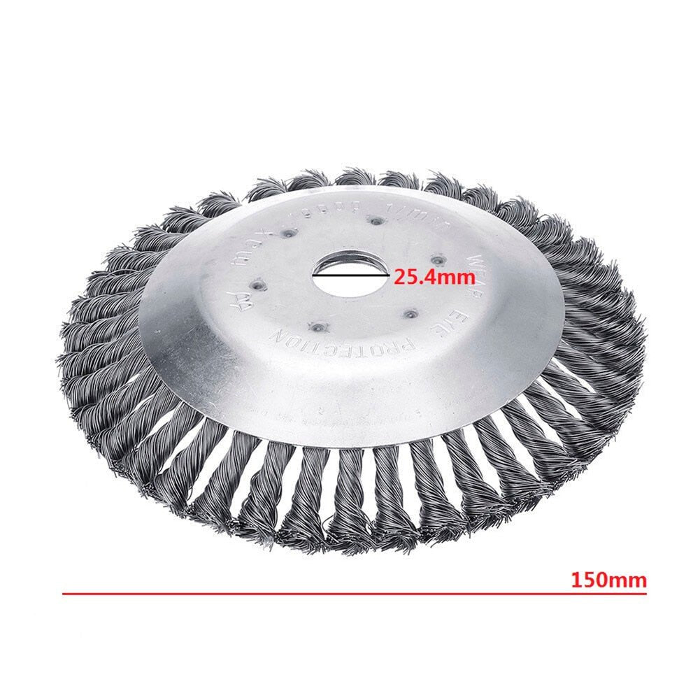Norvo | Weed Brush for Trimmer – Robust Wire Brush Made of Steel for Joint Paving Garden Care