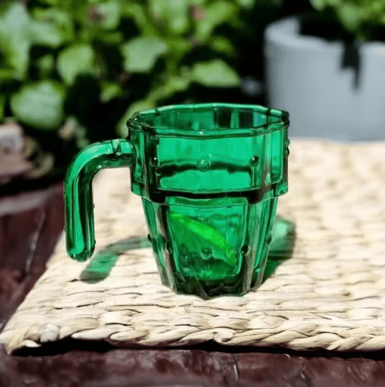 Grønn kaktus gjennomsiktig og stabelbar kaffekopp