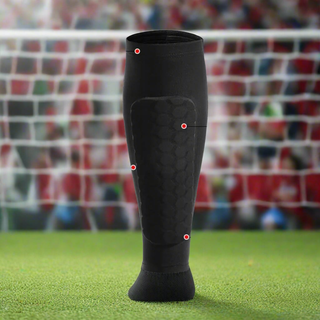 Norvo | EliteGuard Pro Honeycomb Leggholdere | Holdbare fotball kompresjonsærmer for forbedret sikkerhet og mobilitet