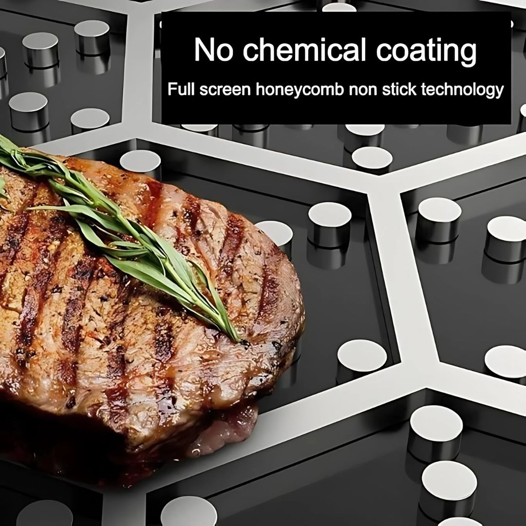 Norvo | PANFORGE – Rustfritt Stål Non-Stick Panne med Hexa Overflate