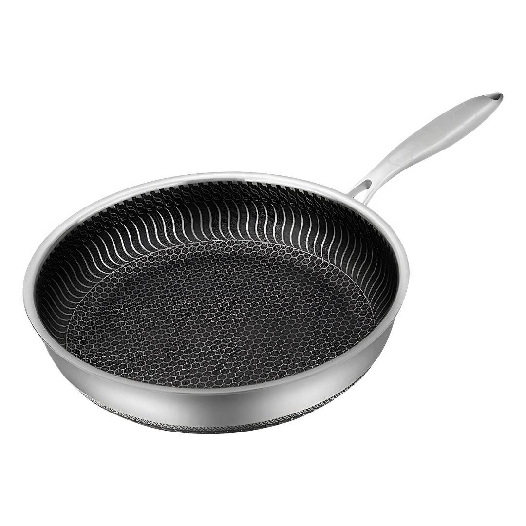 Norvo | PANFORGE – Rustfritt Stål Non-Stick Panne med Hexa Overflate
