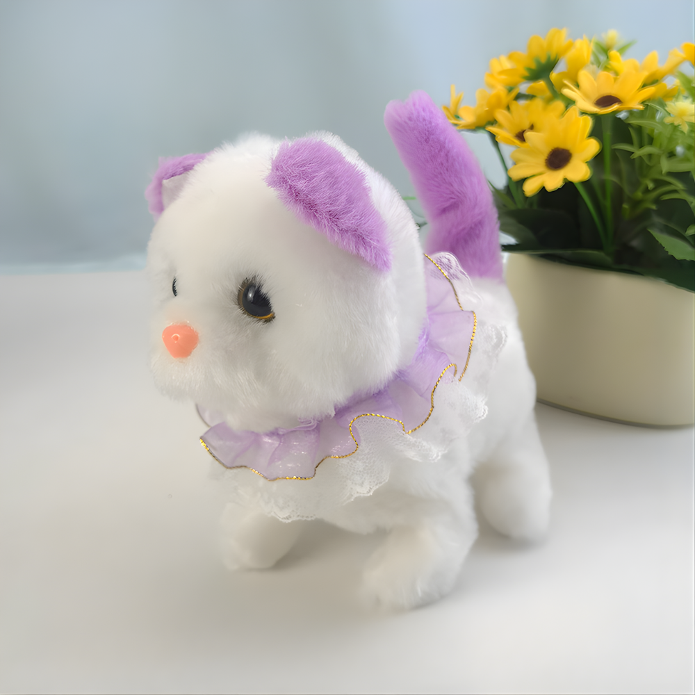 Norvo | Realistisk Robot Katt Leketøy Myk Pels Interaktiv Elektronisk Kjæledyr