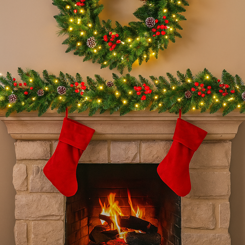 Norvo | Juledekorasjoner Forhåndsbelysning Garland Lys