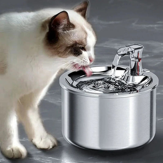 Norvo | PurrFlow Smart Cat Fountain Rustfritt stål med filter og autoksensor