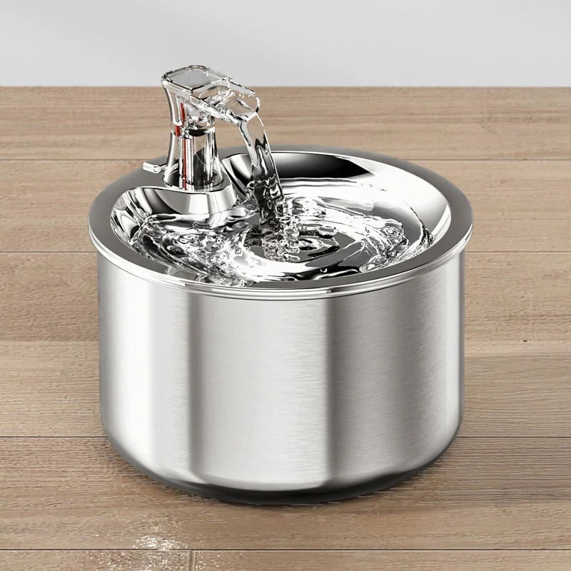 Norvo | PurrFlow Smart Cat Fountain Rustfritt stål med filter og autoksensor