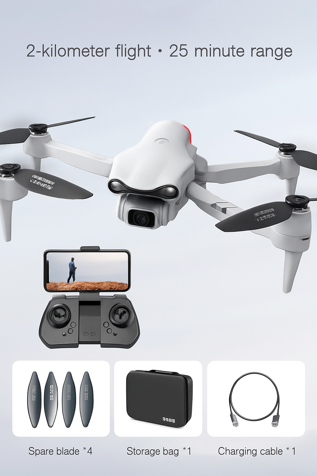 Norvo | 8K Ultra HD Drone med GPS | Avansert stabilisering & 1,5 km kontrollrekkevidde for luftfotografi og eventyrfilming