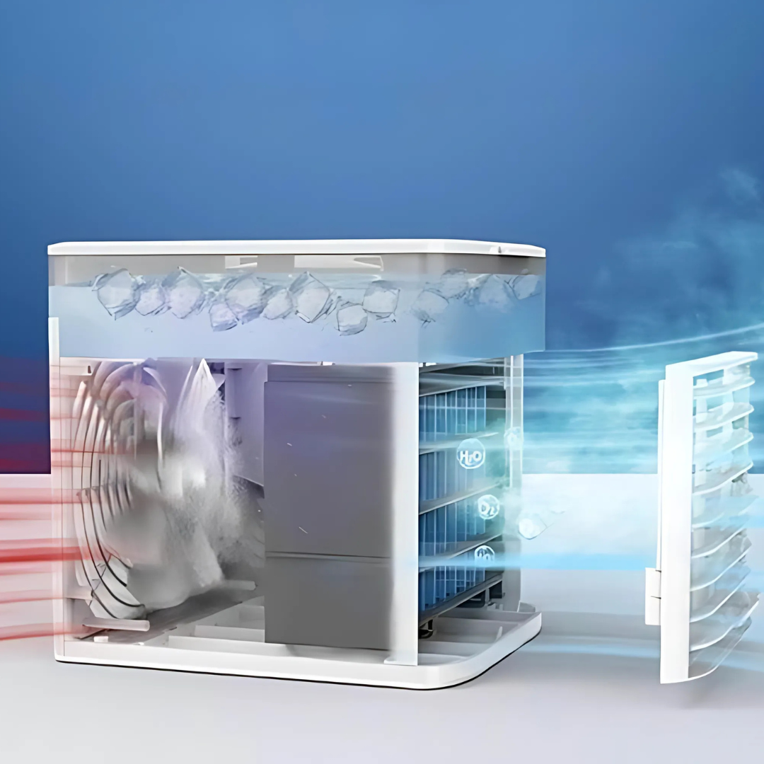 Norvo | Bærbar Luftkjøler Vifte Stille Justerbar Fukter