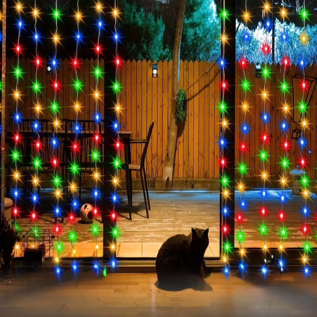 Norvo | Fairy Lights Solcelled Utendørs Gardin Lysstreng
