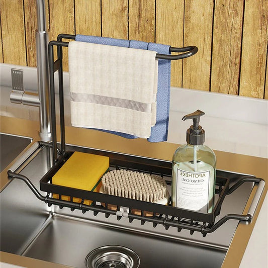 Norvo | Plassbesparende justerbar hylle for kjøkkenvask