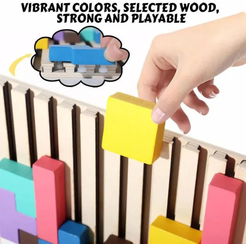 Norvo | ThinkWood Tre Puzzle Spill – Montessori Utdanningsleketøy for Barn