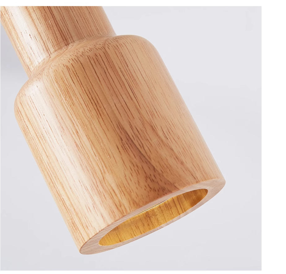 Norvo | Skandinavisk Trependellampe – Minimalistisk Design for Stue og Soverom | Naturlig Treutseende