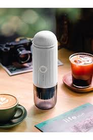 Norvo | Selvmålt bærbar elektrisk espressomaskin med USB-C-lader – Kompatibel med malt kaffe & Nespresso-kapsler